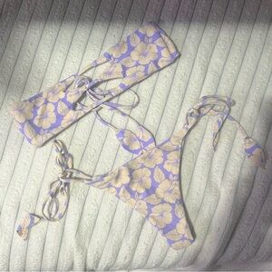 Floral Bikini Set with Tie Details